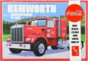 Skill 3 Model Kit Kenworth Conventional W-925 Tractor Truck "Coca-Cola" 1/25 Scale Model by AMT