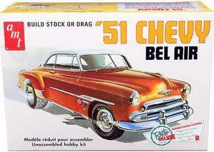 Skill 2 Model Kit 1951 Chevrolet Bel Air 2-in-1 Kit "Retro Deluxe Edition" 1/25 Scale Model by AMT