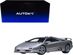 Lamborghini Diablo SE30 Jota Titanio Silver Metallic 1/18 Model Car by Autoart Lamborghini Diablo SE30 Jota Titanio Silver Metallic 1/18 Model Car by Autoart