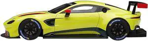 2018 Aston Martin Vantage GTE Le Mans PRO Presentation Car Lemon Green Metallic with Carbon and Red Accents "Aston Martin Racing" 1/18 Model Car by Autoart