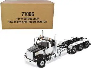 Western Star 4900 SF Tridem Day Cab Truck Tractor Black "Transport Series" 1/50 Diecast Model by Diecast Masters Western Star 4900 SF Tridem Day Cab Truck Tractor Black "Transport Series" 1/50 Diecast Model by Diecast Masters