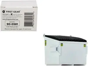 Refuse Trash Bin White 1/34 Diecast Model by First Gear
