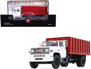 1970s GMC 6500 Grain Truck with Corn Load White and Red 1/34 Diecast Model by First Gear