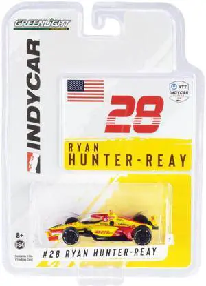 Dallara IndyCar #28 Ryan Hunter-Reay "DHL" Andretti Autosport "NTT IndyCar Series" (2021) 1/64 Diecast Model Car by Greenlight