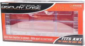 Acrylic Display Case 6-Car Connecting for 1/64 Scale Models by Greenlight