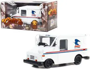 U.S. Mail Long-Life Postal Delivery Vehicle (LLV) White (Cliff Clavin's) "Cheers" (1982-1993) TV Series "Hollywood Series" 1/24 Diecast Model by Greenlight