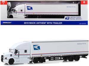 2019 Mack Anthem 18 Wheeler Tractor-Trailer "USPS" (United States Postal Service) "We Deliver For You" 1/64 Diecast Model by Greenlight