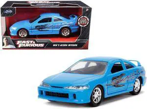 Mia's Acura Integra Light Blue with Graphics "Fast & Furious" Movie 1/32 Diecast Model Car by Jada