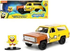 1980 Chevrolet K5 Blazer with SpongeBob SquarePants Diecast Figurine "Hollywood Rides" Series 1/32 Diecast Model Car by Jada
