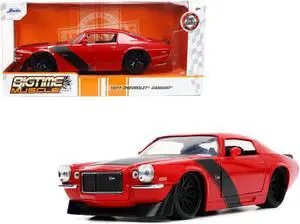 1971 Chevrolet Camaro Z/28 Red with Matt Black Stripes "Bigtime Muscle" Series 1/24 Diecast Model Car by Jada