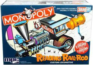 Skill 1 Snap Model Kit Reading Rail Rod Custom Locomotive "Monopoly" 1/25 Scale Model by MPC