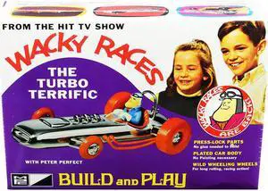 Skill 2 Snap Model Kit The Turbo Terrific with Peter Perfect Figurine "Wacky Races" (1968) TV Series 1/25 Scale Model by MPC
