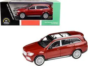 2020 Mercedes-Maybach GLS 600 with Sunroof Red Metallic 1/64 Diecast Model Car by Paragon