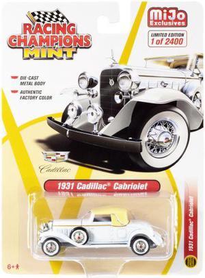 1931 Cadillac Cabriolet White with Cream Top Limited Edition to 2400 pieces Worldwide 1/64 Diecast Model Car by Racing Champions