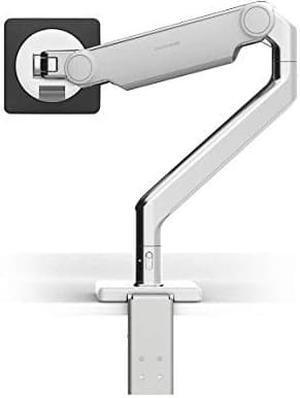 HUMANSCALE 330612_13 Humanscale M2.1 Adjustable Monitor Arm with Two-Piece Clamp Mount with Base - Polished Aluminum M21CMWBTB