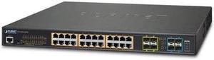 PLANET GS-5220-24P4XR-ULN#13  L2+ 24-Port 10/100/1000T 802.3at PoE + 4-Port 10G SFP+ Managed Switch / 400W / GS-5220-24P4XR /