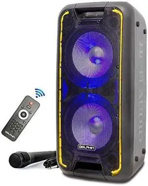 DOLPHIN 354091_19 Dolphin Party Speaker Wireless Bluetooth w/Wheels for Parties, Karaoke, DJ Speakers, Long Battery Life