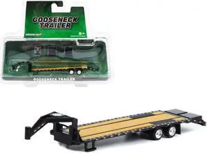 Gooseneck Trailer Black 1/64 Diecast Model by Greenlight