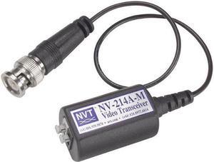 NVT NV-214A-M Single Channel Passive Video Transceiver w/9-inch Mini-Coax Lead