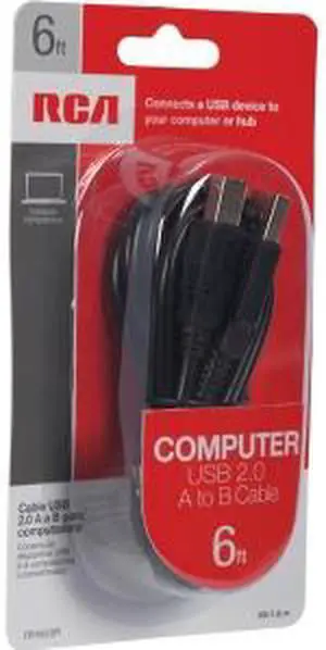 RCA 6-ft USB A-Male to B-Male Cable (TPH520R)