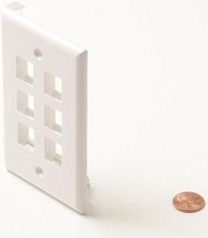 6-Cavity White Keystone Plate