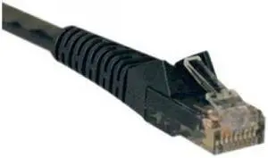 TRIPP LITE N201-020-BK 20FT CAT6 GIGABIT BLACK SNAGLESS PATCH CABLE RJ45 M/M