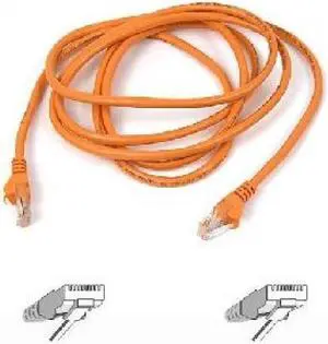 BELKIN A3L791-06-ORG-S 6FT CAT5E ORANGE UTP SNAGLESS RJ45 TO RJ45 M/M PATCH CABLE
