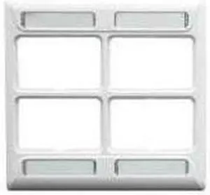 ICC IC108FD4WH FACEPLATE, ELITE, 2-GANG, 4-PORT, WHITE