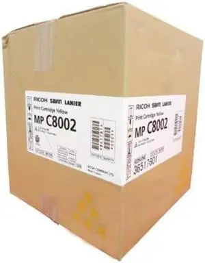 Yellow Toner Cartridge for Ricoh 841781 MP C6502SP, MP C8002SP, Genuine Ricoh Brand