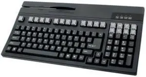UNITECH K2726U-B KEYBOARD  K2726  USB  US  104 KEYS KEYBOARD  TRIPLE TRACK MSR  9 PIN BAR CODE PORT  21 RE-LEGENDABLE KEYS  10 REPLACEMENT KEYS CAP COVERS  BLACK