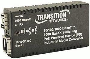 Transition Networks Hardened Mini PD 10/100/1000 Bridging Media Converter