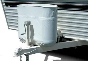 RV Motorhome Trailer LP  Propane Tank Vinyl Cover 40lb Double - Polar White