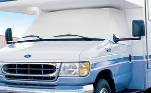 Class C Ford Windshield Cover for Ford Model Year '01 to '03, with Mirror Cut-ou