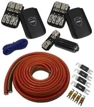 WET SOUNDS WW-4 AMP KIT REAR Wet Sounds 1/0 Gauge True Spec 100% OFTC Power Wiring Kit for up to 4 Amplifiers - Rear