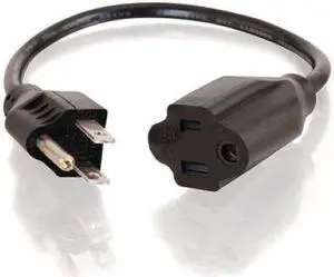 Cables To Go CAB#53408 12ft 18 AWG Outlet Saver Power Extension Cord (NEMA 5-15P to NEMA 5-15R)