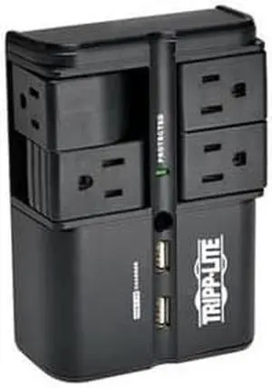 Tripp Lite TRI#SK40RUSBB Surge Protector 4 Outlet 3.4A USB Charger Tablet Smartphone Ipad Iphone