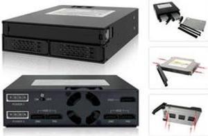 ICY DOCK ICY#MB994IPO3SB MB994IPO-3SB Drive Bay Adapter - Internal - Matte Black
