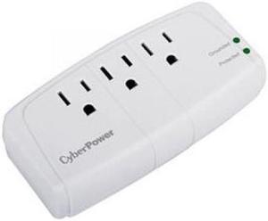 CyberPower CSB300W  Essential Series CSB300W - Surge suppressor - AC 125 V - 3 output connector(s)