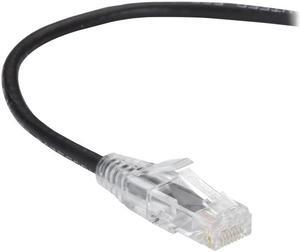 BLACK BOX CORPORATION C6APC28-BK-02 SLIM-NET CAT6A PATCH CABLE BLACK 2FT