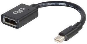 Cables To Go 54303 6in C2G Mini DisplayPort M to DP F BK