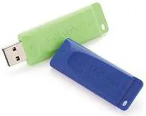 VERBATIM 98713#1 16GB GoUSB Flash Drive-2pk-Blue, Green