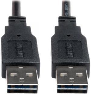 Tripp Lite UR020-010  UR020-010 - USB cable - 4 pin USB Type A (M) - 4 pin USB Type A (M) - 10 ft ( USB / Hi-Speed USB ) - molded - black