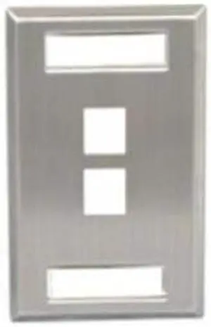 ICC IC107S02SS FACEPLATE  ID  STAINLESS  1-GANG  2-PORT