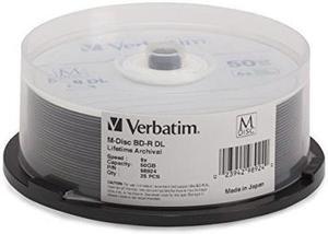 VERBATIM 98924 25PK M-DISC BD-R DL 6X 50GB