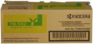 Kyocera TK-592Y  FS-C2026  C2126  C2526  C2626  C5250DN  M6026  M6526  P6026 Yellow Toner Cartridge (5 000 Yield)