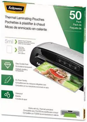 FELLOWES 5744501 POUCH,LAMNAT,LTR,5MIL,CLR