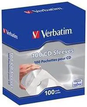 VERBATIM 49976 100PK CD/DVD SLV CLR WNDW VERBATIM 49976 100PK CD/DVD SLV CLR WNDW
