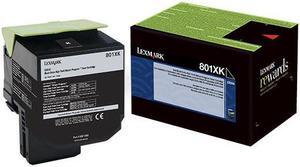 Lexmark 80C1XK0  (801XK) CX510 Extra High Yield Black Return Program Toner Cartridge (8 000 Yield)