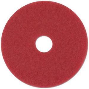Buffing Floor Pads, 13" Diameter, Red, 5/Carton 4013 RED