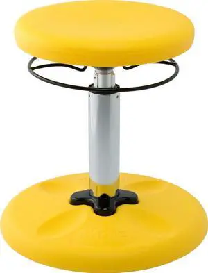 Kore Design KOR3103 (14" - 19") Kids Adjustable Standard Wobble Chair, Yellow